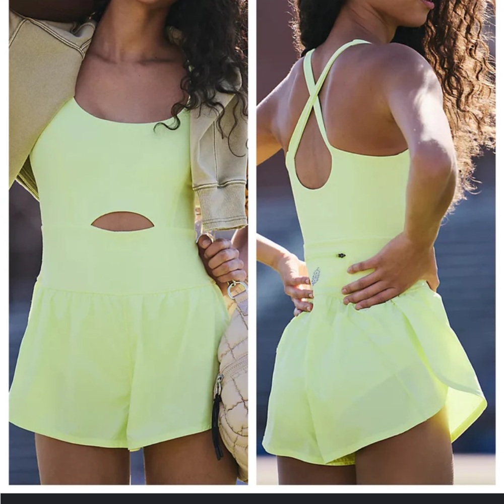 Etiquette boutiques Lime Green Halter Romper for women size L